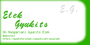 elek gyukits business card